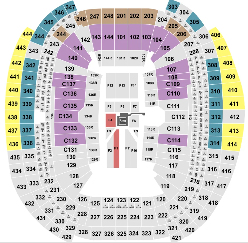 Wrestlemania 41 Seating Chart